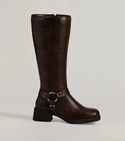 Edgy Moves Under-The-Knee Moto Boots