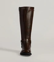 Edgy Moves Under-The-Knee Moto Boots