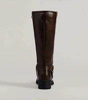 Edgy Moves Under-The-Knee Moto Boots
