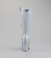 Total Glam Girl Rhinestone Knee-High Boots
