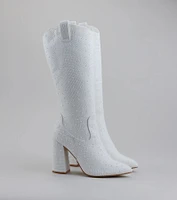 Chic Girl Era Pearl Knee-High Boots