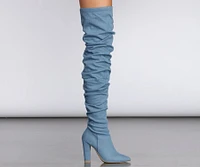 Denim Over The Knee Boots