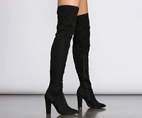 No Joke Glitter Thigh High Boots