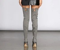 A Posh Vibe Thigh high Stiletto Boots