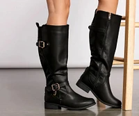 Chic Wide Fit Below The Knee Boots