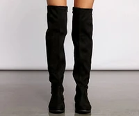 Simply Stylish Flat Over The Knee Boots