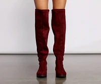 Simply Stylish Flat Over The Knee Boots