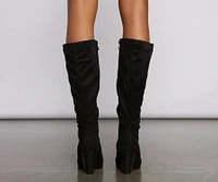 Stacked On Style Block Heel Boots