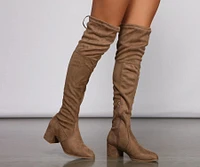 Stylish Must-Have Over The Knee Block Heel Boots