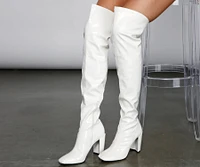 So Seductive Patent Leather Thigh-High Boots