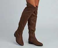 Walk It Out Faux Suede Lace Up Boots