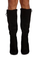 Lace Me Up Suede Boots