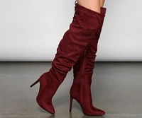 Run This Town Lace-Up Scrunched Boots