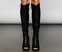 Step Out And Slay Knee-High Stiletto Boots