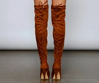 Fall Vibes Over-The-Knee Stiletto Boots