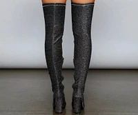 Bring The Shine Over Knee Boots