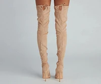 Raising The Bar Faux Suede Stiletto Boots