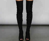 Over The Knee Faux Suede Stiletto Boots