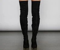 Over The Knee Faux Suede Stiletto Boots