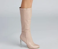 Clearly Chic Lucite Heel Boots