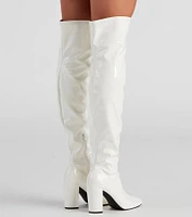 Sleek Vibes Only Thigh-High Boots