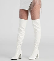 Sleek Vibes Only Thigh-High Boots