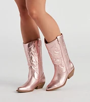 Major Glam Metallic Cowboy Boots