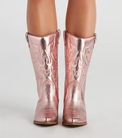 Major Glam Metallic Cowboy Boots