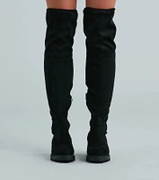 Catch My Drift Over-The-Knee Lug Boots