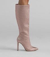 Let Your Sparkle Shine Under-The-Knee Boots