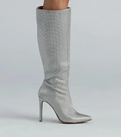 Let Your Sparkle Shine Under-The-Knee Boots