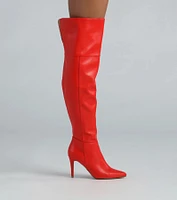Dare To Be Bold Faux Leather Over-The-Knee Boots