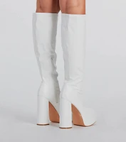 Here To Slay Under-The-Knee Platform Boots