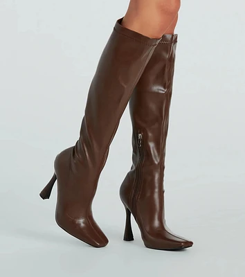 Perfect Day Faux Leather Under-The-Knee Boots