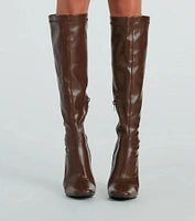 Perfect Day Faux Leather Under-The-Knee Boots