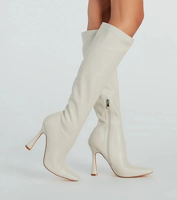 Perfect Day Faux Leather Under-The-Knee Boots