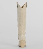 Cutest The West Faux Leather Cowboy Boots