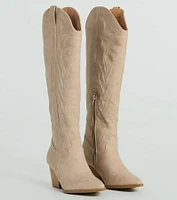 Kick Up The Dust Knee High Suede Western Boots