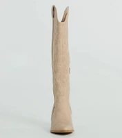 Kick Up The Dust Knee High Suede Western Boots