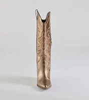 Western Standoff Faux Leather Cowboy Boots