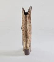 Western Standoff Faux Leather Cowboy Boots