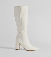 Style Statement Under-The-Knee Faux Leather Boots
