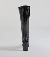 Sleek Strut Faux Leather Under-The-Knee Boots