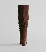Runway Ready Under-The-Knee Scrunch Boots