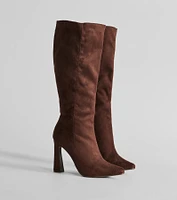 Chic Element Faux Suede Under-The-Knee Boots
