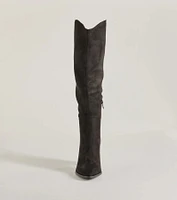 Chic Statement Faux Suede Knee-High Boots