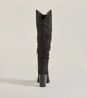 Chic Statement Faux Suede Knee-High Boots
