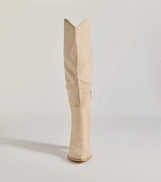 Chic Statement Faux Suede Knee-High Boots