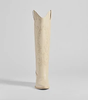 Western Flair Under-The-Knee Boots
