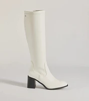 Bold Strut Faux Leather Under-The-Knee Boots